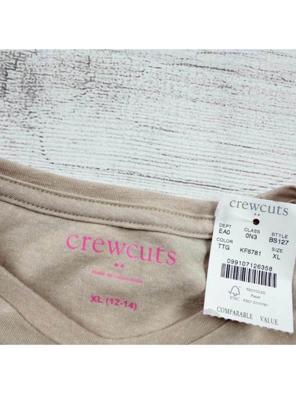 Crewcuts Girls Beige Graphic Turkey Long Sleeve Tee Cotton Blend NWT XL 12-14 - Picture 2 of 4